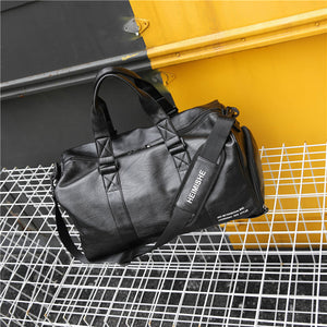 Gym Bag Leather Sports Lady Bags Big MenTraining Tas for Shoes   Fitness Yoga Travel Luggage Shoulder Black Sac De Sport