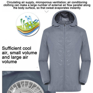 Summer Fan Cooling Jacket Fishing Clothes USB Charging Air Sun S-5XL Conditioning Suit Coat Protection C4O4